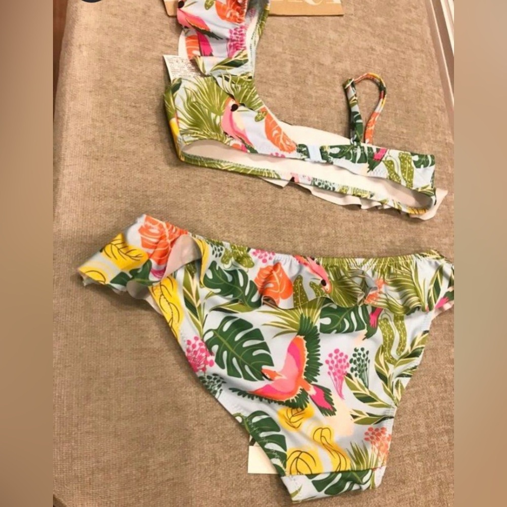 ZARA Bikini Top & Bottom Set Swimswear UPF 50 UV Protect size 13-14